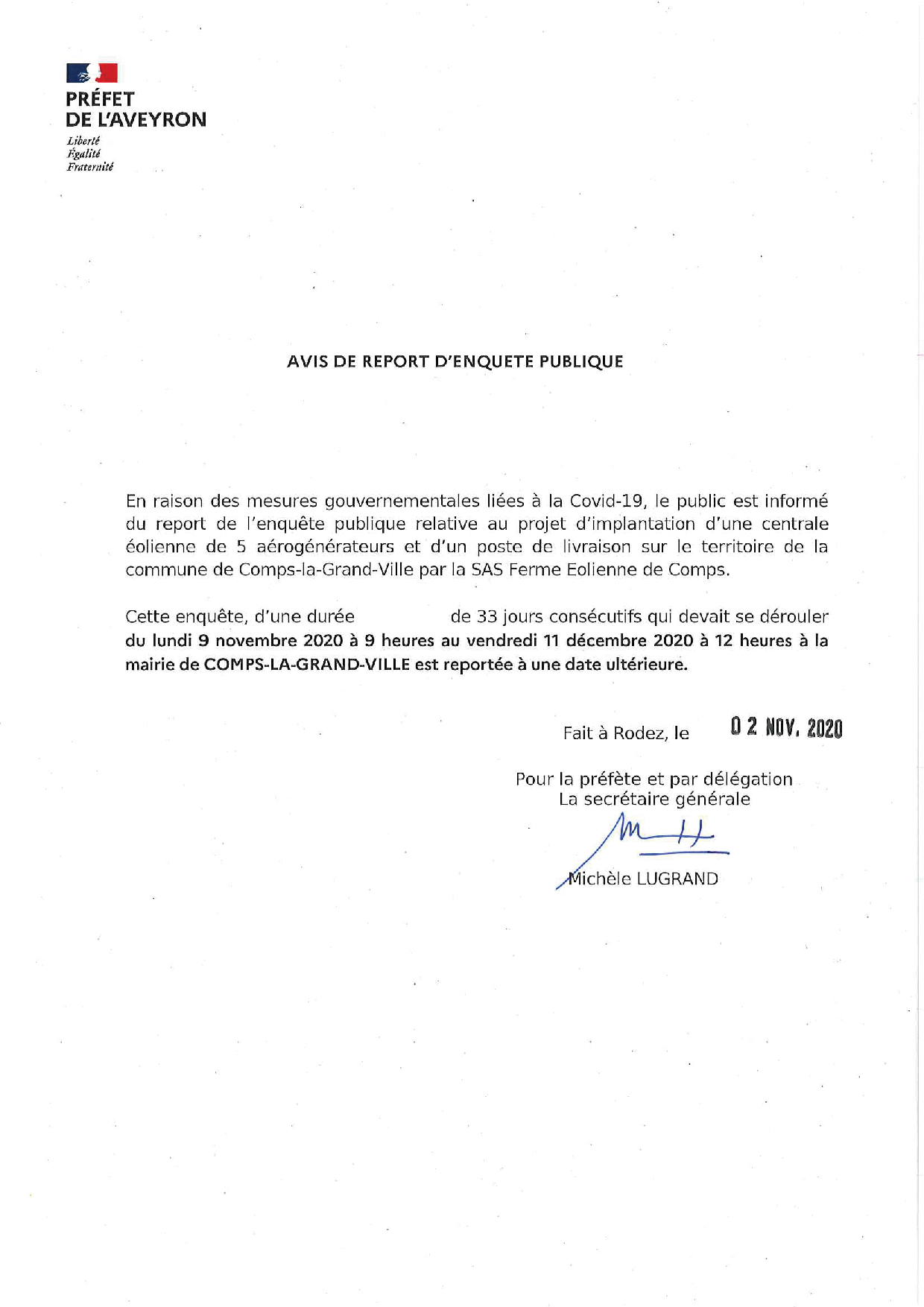 AVIS ReportEP CompsLaGandVille 02112020
