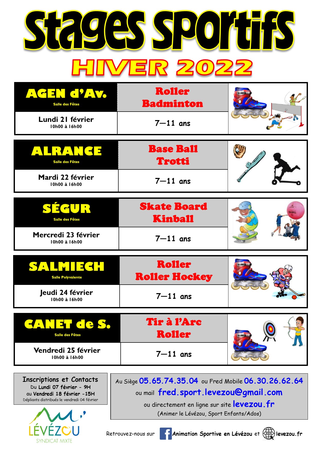 Affiche StagesHiver2022