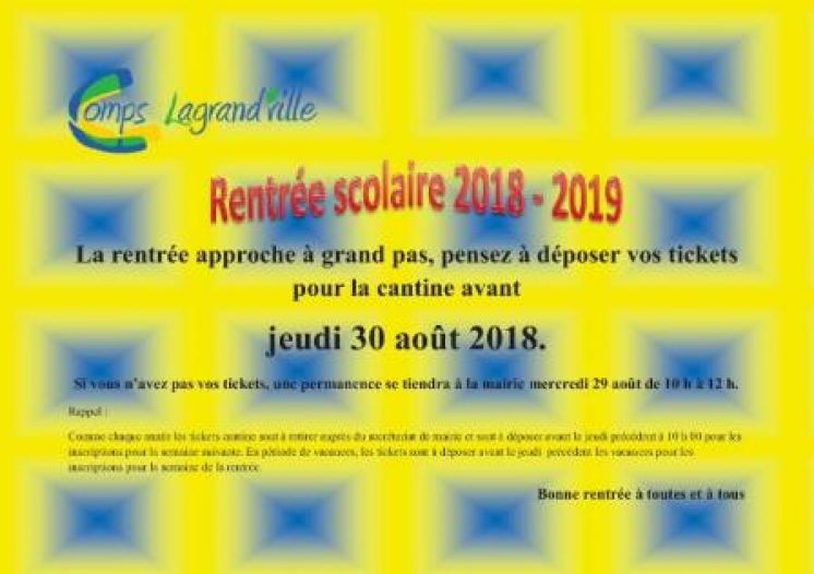 Rentr&eacute;e 2018