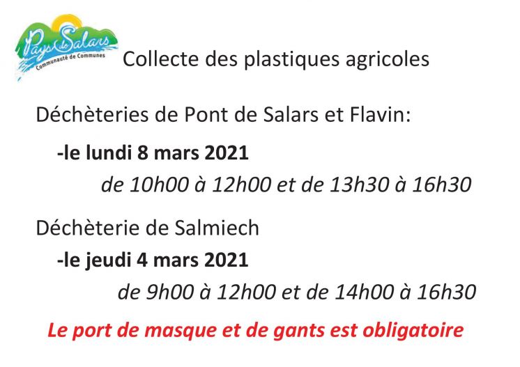 Collecte des plastiques Agricoles