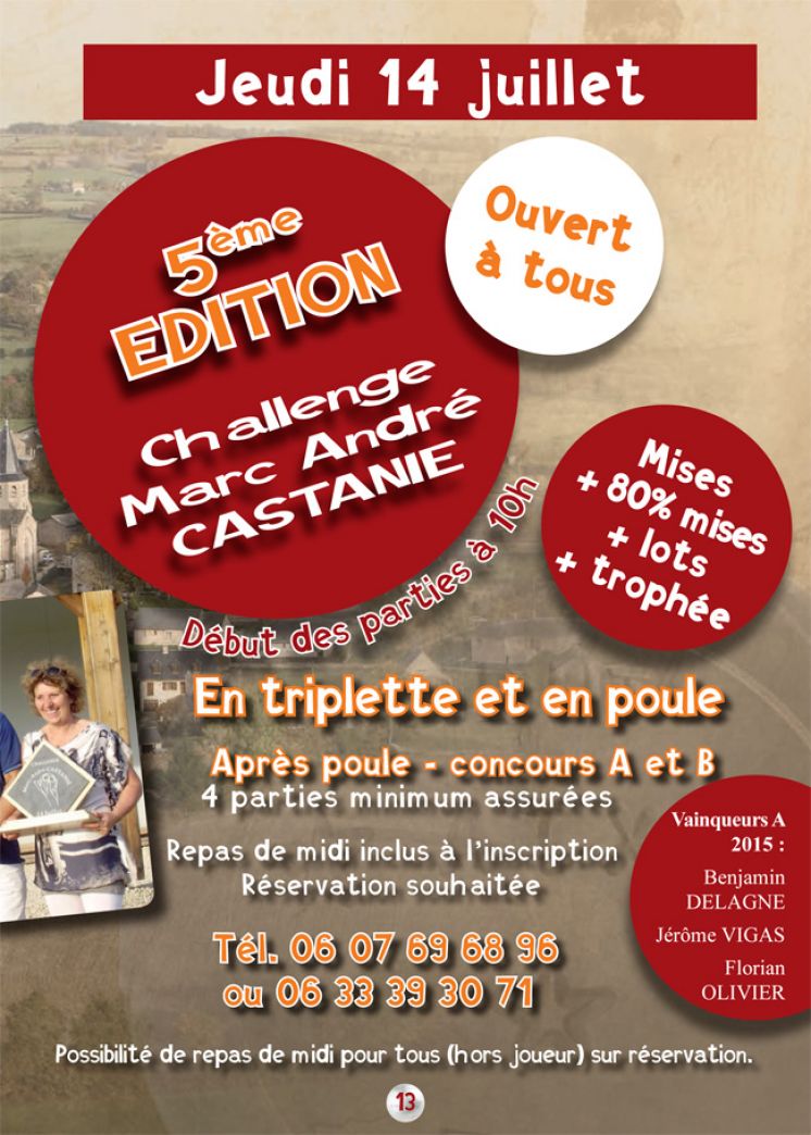 Challenge Marc Andr&eacute; Castani&eacute; - 5&egrave;me &eacute;dition