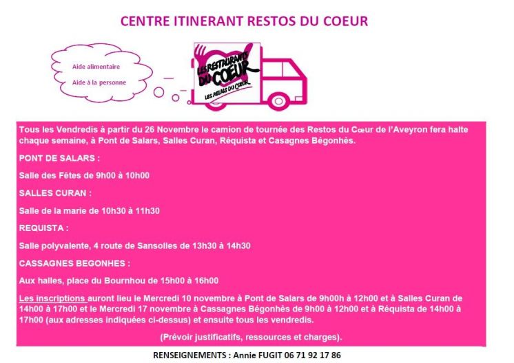 Centre itin&eacute;rant Restos du Coeur