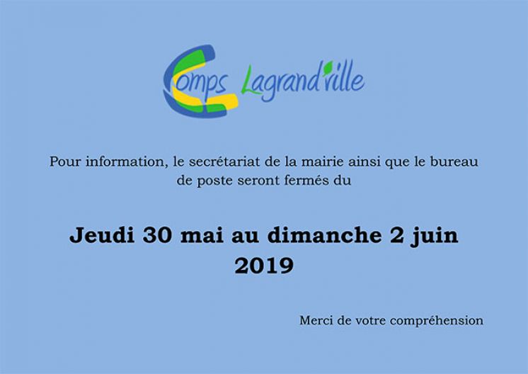 Fermeture exceptionnelle de la mairie