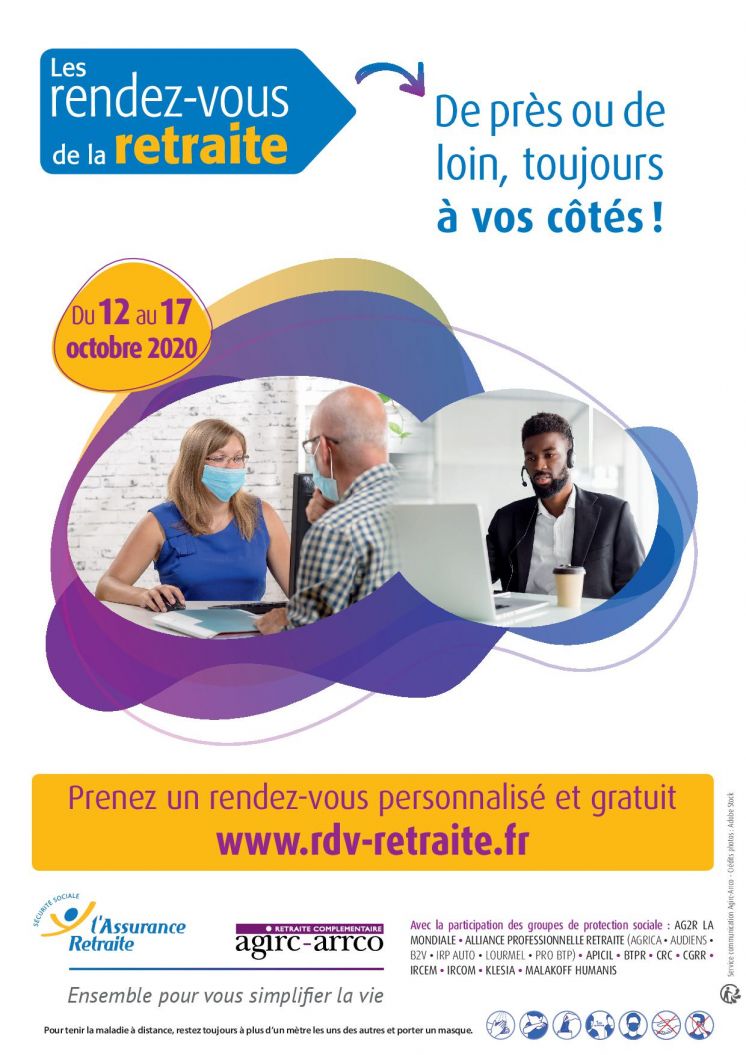 Les rendez-vous de la retraite du 12 au 17 octobre 2020