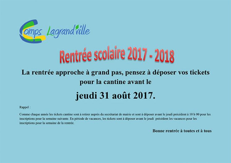 Rentr&eacute;e 2017