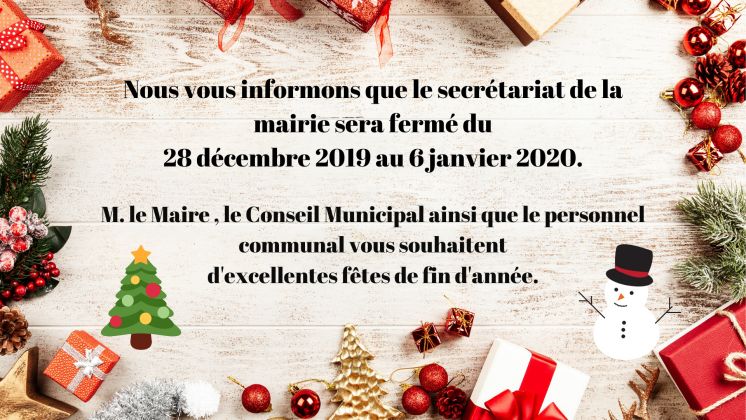 Fermeture exceptionnelle de la mairie